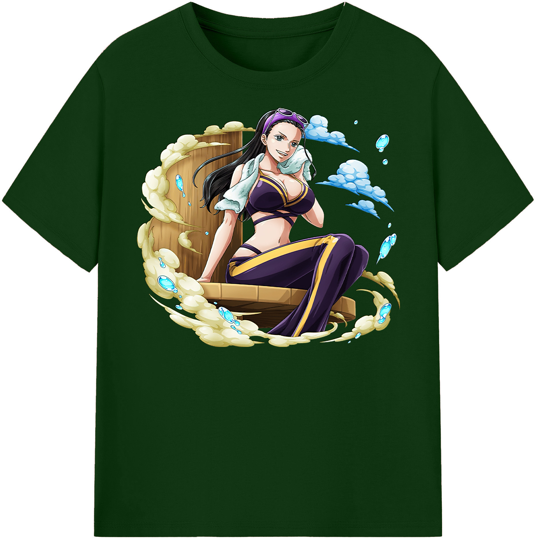 ワンピース ニコ・ロビン ONE PIECE Nico Robin 綿100％半袖Tシャツ（フロントプリント）
